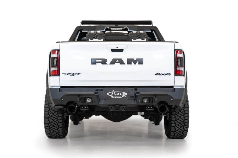 Addictive Desert Designs for 2021 Ram 1500 TRX Stealth Fighter Rear Bumper - Hammer Black