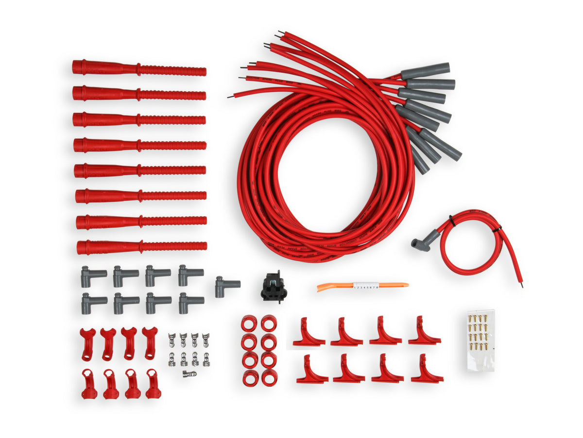 MSD 31529 Single for Hemi Wire Set, Super Conductor 8.5mm Wire Set, Red