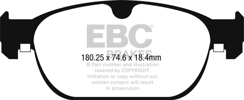 EBC 16-17 Volvo XC90 Yellowstuff Front Brake Pads DP42260R