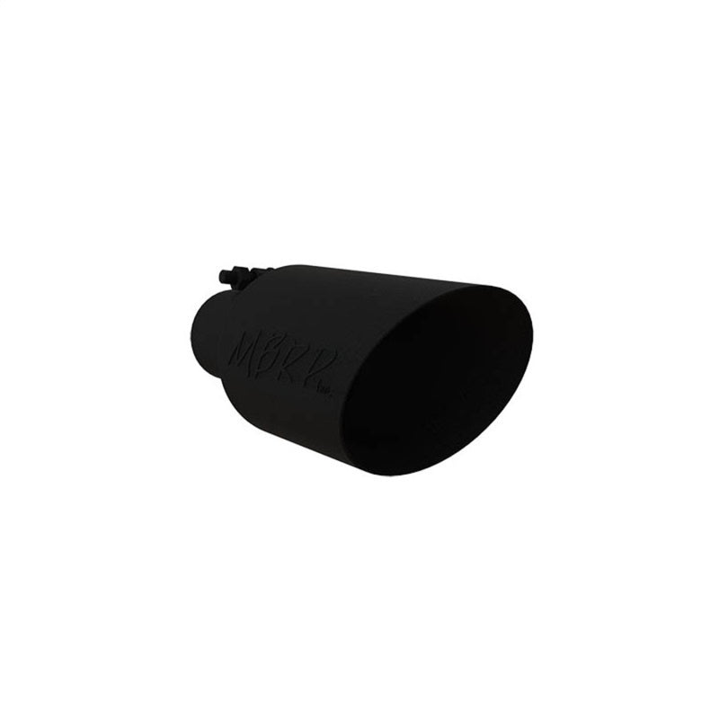 MBRP T5161BLK Black Series Exhaust Tip Dual Wall Angled Steel Black Coated Black Series Exhaust Tip