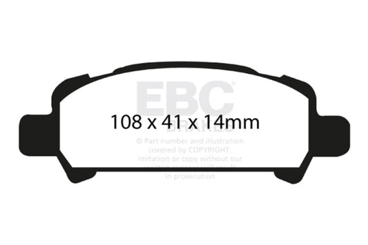 EBC 02-06 Subaru Baja 2.5 Yellowstuff Rear Brake Pads DP41293R