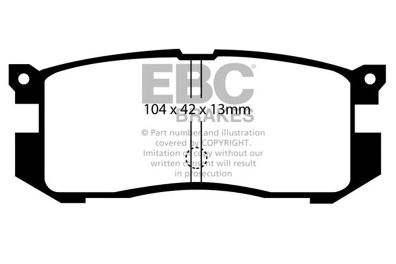 EBC 89-92 Ford Probe 2.2 Ultimax Rear Brake Pads UD400
