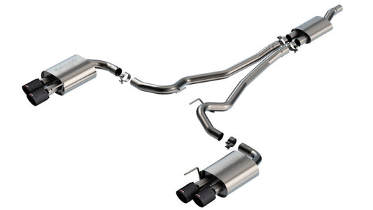 Borla 140981CFBA 2024 Ford Mustang 2.3L Ecoboost S-Type Catback Exhaust CF BA w/ Quad Tips - Non-Active - #140981CFBA