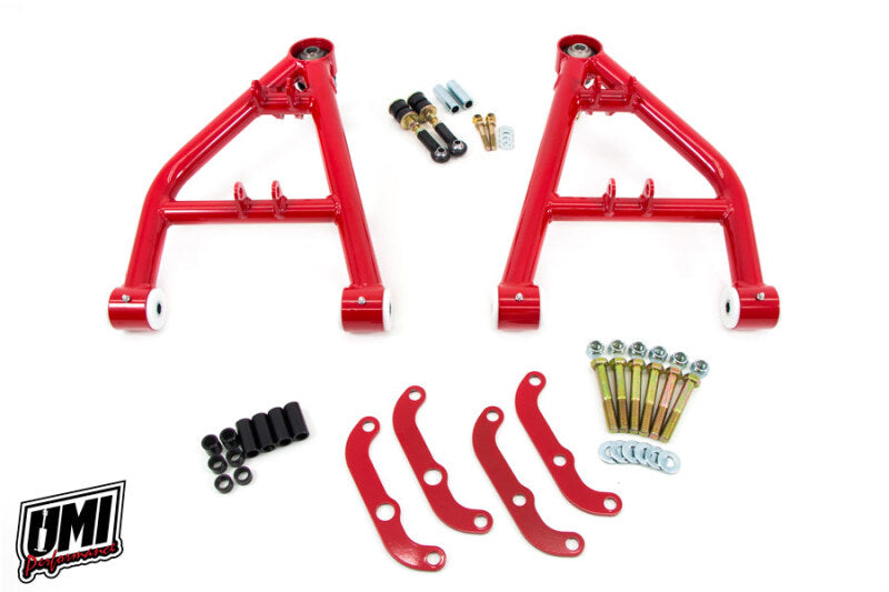 UMI Performance 4062-1-R Lower Front A-Arms Corner Max Tall Ball Joint Red