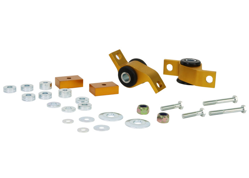 Whiteline KCA359 Front Lower Inner Rear Bushings Offset Caster & Anti Lift for 2002-2007 Subaru Impreza, 2005-2006 Saab 9-2X