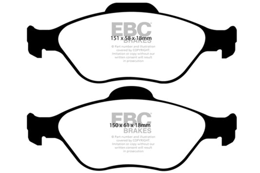EBC 08+ Lotus 2-Eleven 1.8 Supercharged Greenstuff Front Brake Pads DP2197/2