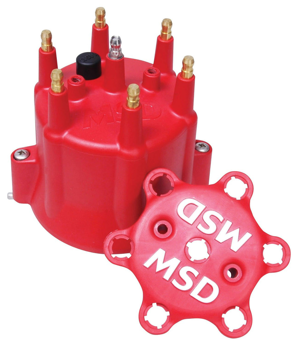 MSD 8014 for Chevy MSD 6 Cylinder HEI Distributor Cap w/Retainer