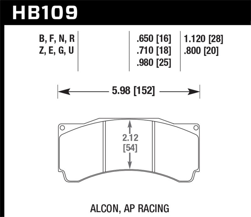Hawk Performance HB109F.710 HPS Performance Street Brake Pads