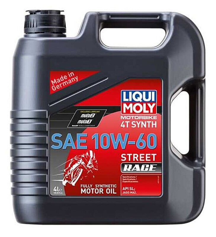 LIQUI MOLY 4L Motorbike 4T Synth SAE 10W-60 Street Race (20072) - Pack of 4