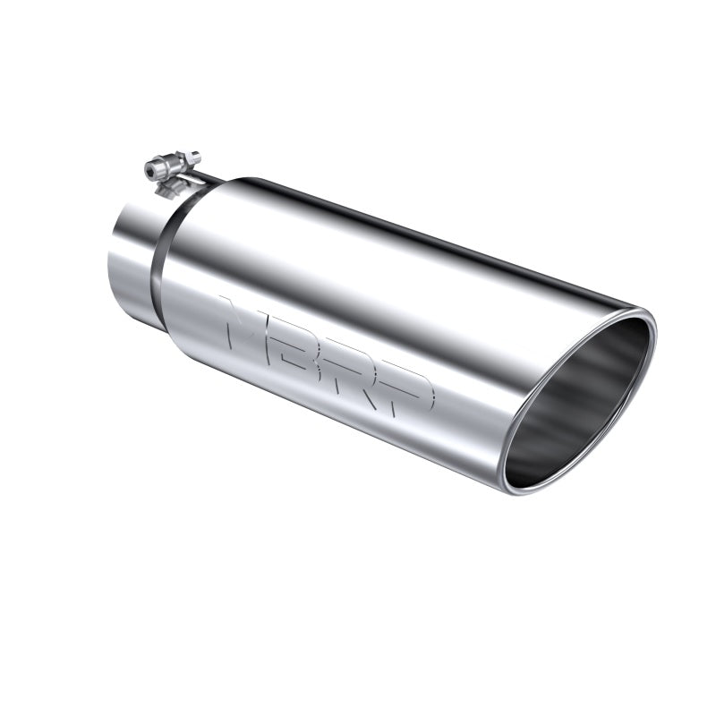 MBRP T5125 T304 Stainless Steel 5in Inlet 18in Length 6in Outer Diameter Angled ...