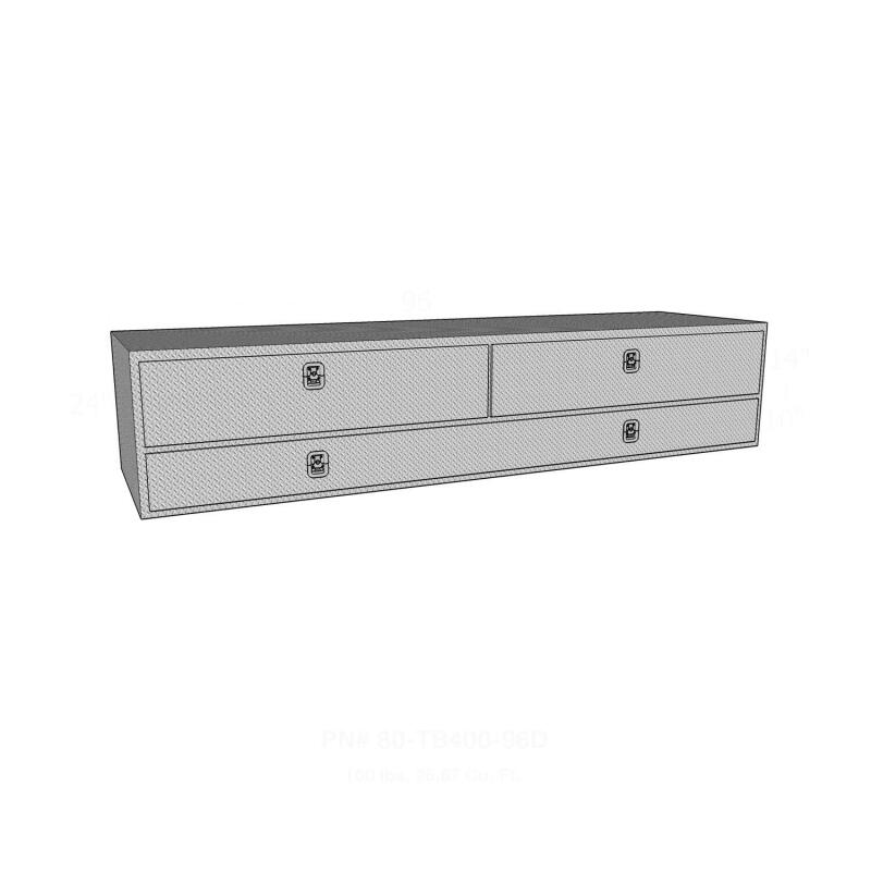Westin 80-TB400-96D Brute High Capacity 96in Stake Bed Contractor TopSider with Doors Aluminum
