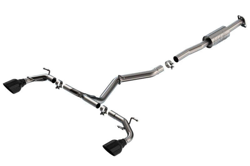 Borla 140910BC 22-23 Subaru BRZ/Toyota GR86 2.4L RWD AT/MT ATAK Catback Exhaust - Black Chrome Tips - #140910BC