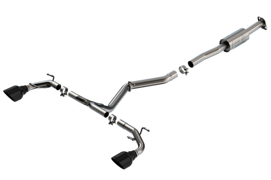 Borla 140910BC 22-23 Subaru BRZ/Toyota GR86 2.4L RWD AT/MT ATAK Catback Exhaust - Black Chrome Tips - #140910BC
