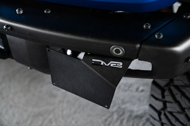 DV8 Offroad 21-22 Ford Bronco Factory Front Bumper License Relocation Bracket - Side - #LPBR-02