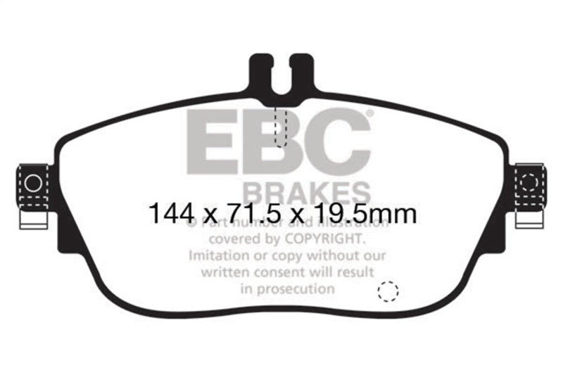 EBC 13+ Mercedes-Benz CLA250 2.0 Turbo Yellowstuff Front Brake Pads DP42165R