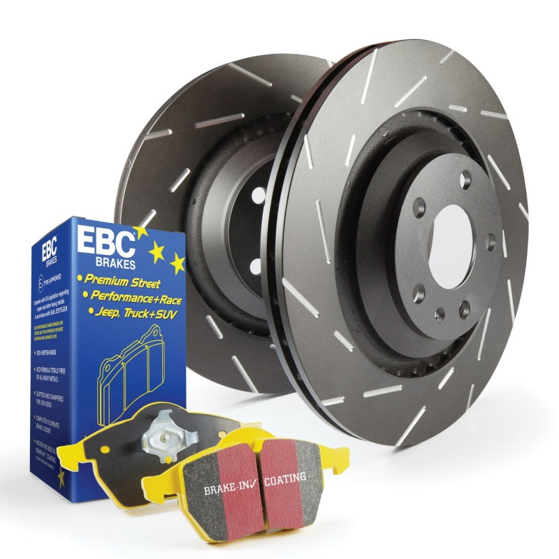 EBC 01-07 Subaru Impreza S9 Rear Brake Kit Yellowstuff Pads USR Slotted Rotors S9KR1485