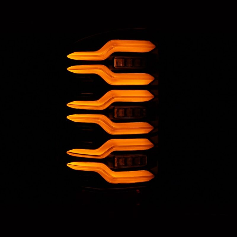 AlphaRex 630030 14-18 GMC Sierra 1500/2500 HD/3500 HD LUXX-Series LED Tail Lights Alpha-Black Activation Light Sequential Signal