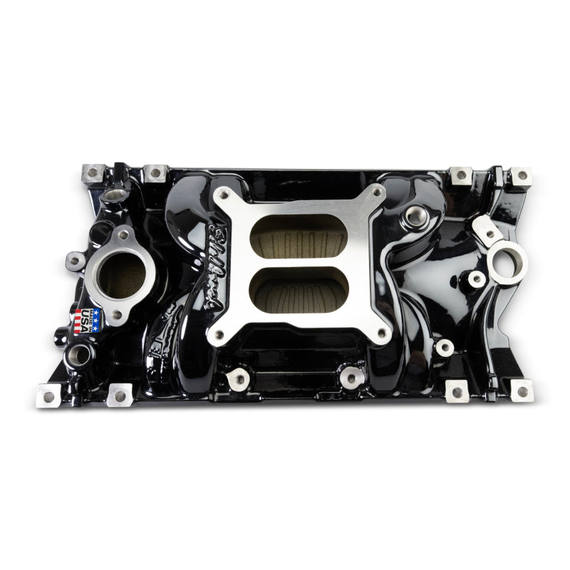 Edelbrock 2716-BP Chevrolet Vortec Small Block Performance EPS Manifold - Black Plasma Finish