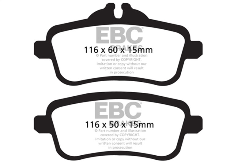 EBC 13-16 Mercedes-Benz GL350 3.0 TD Greenstuff Rear Brake Pads DP62137
