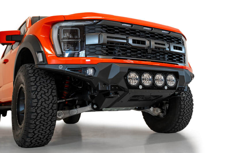 Addictive Desert Designs for 2021+ Ford Raptor Bomber Front Bumper w/ 4 Rigid 360 6in Light Mounts