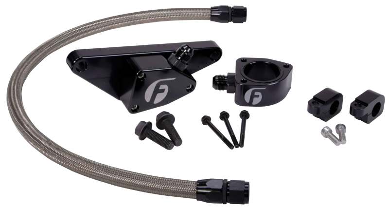 Fleece Performance FPE-CLNTBYPS-CUMMINS-MAN-SS 03-07 Manual Transmission for Cummins Coolant Bypass Kit w/ Stainless Steel Braided Line
