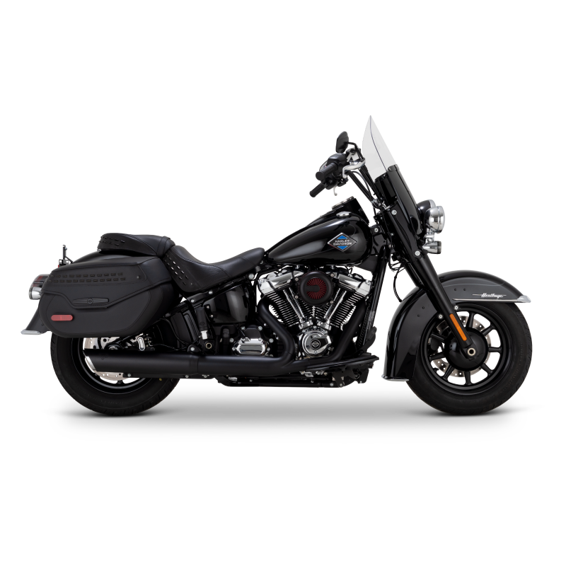 Vance & Hines 46750 Twin Slash 4in Round Slip-Ons Black for 2025-2026 Harley-Davidson Softail
