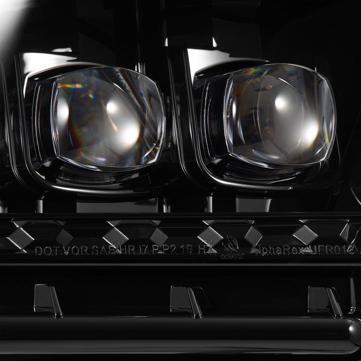 AlphaRex 880490 10-12 Ford Mustang NOVA-Series LED Projector Headlights Alpha-Black with Activation Lght & Sequential Signal Switchback DBL
