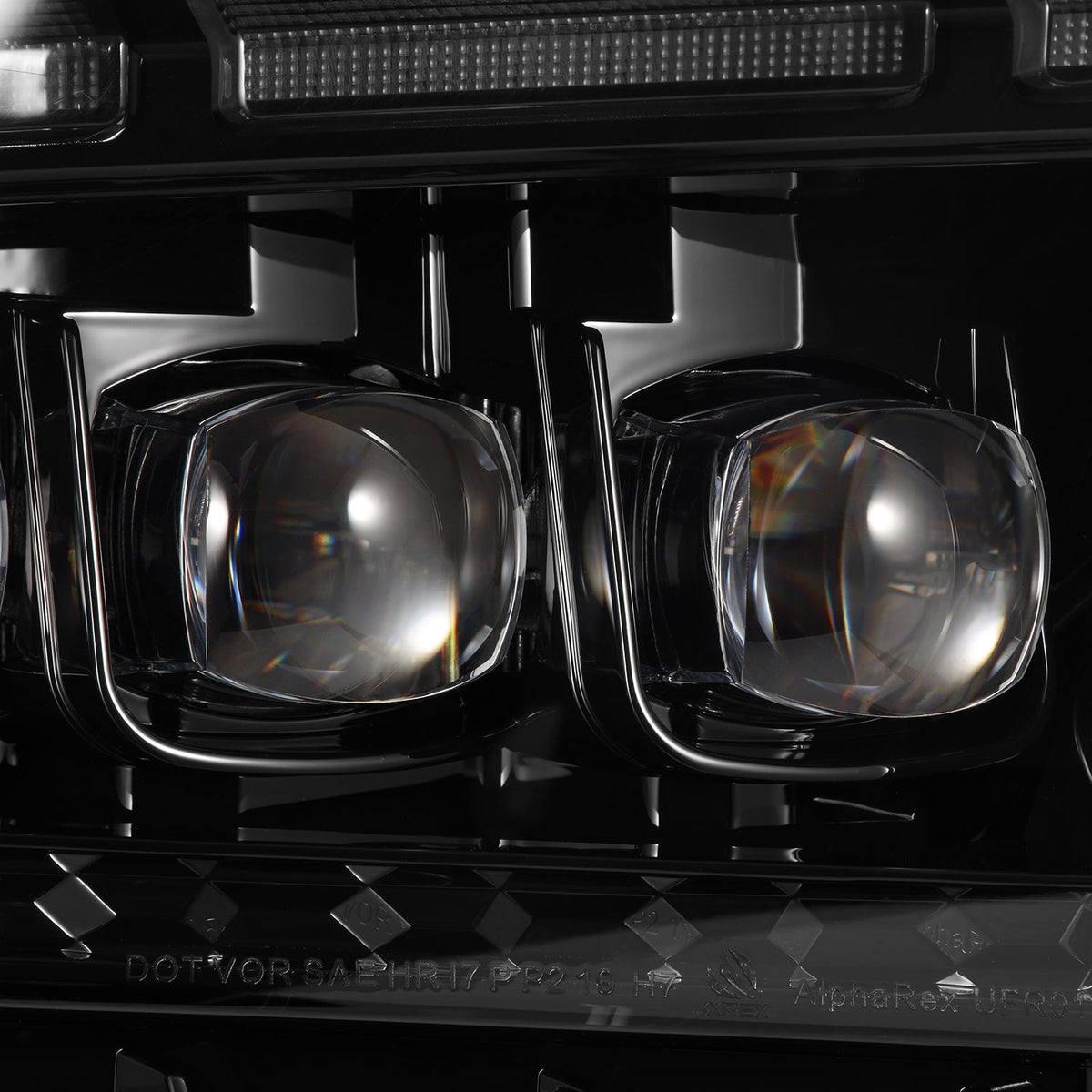 AlphaRex 880490 10-12 Ford Mustang NOVA-Series LED Projector Headlights Alpha-Black with Activation Lght & Sequential Signal Switchback DBL