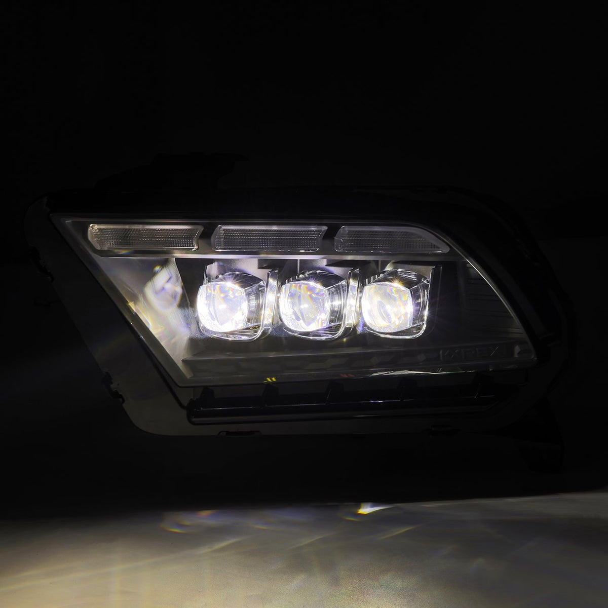 AlphaRex 880489 10-12 Ford Mustang NOVA-Series LED Projector Headlights Black with Activation Light & Sequential Signal /Switchback DRL