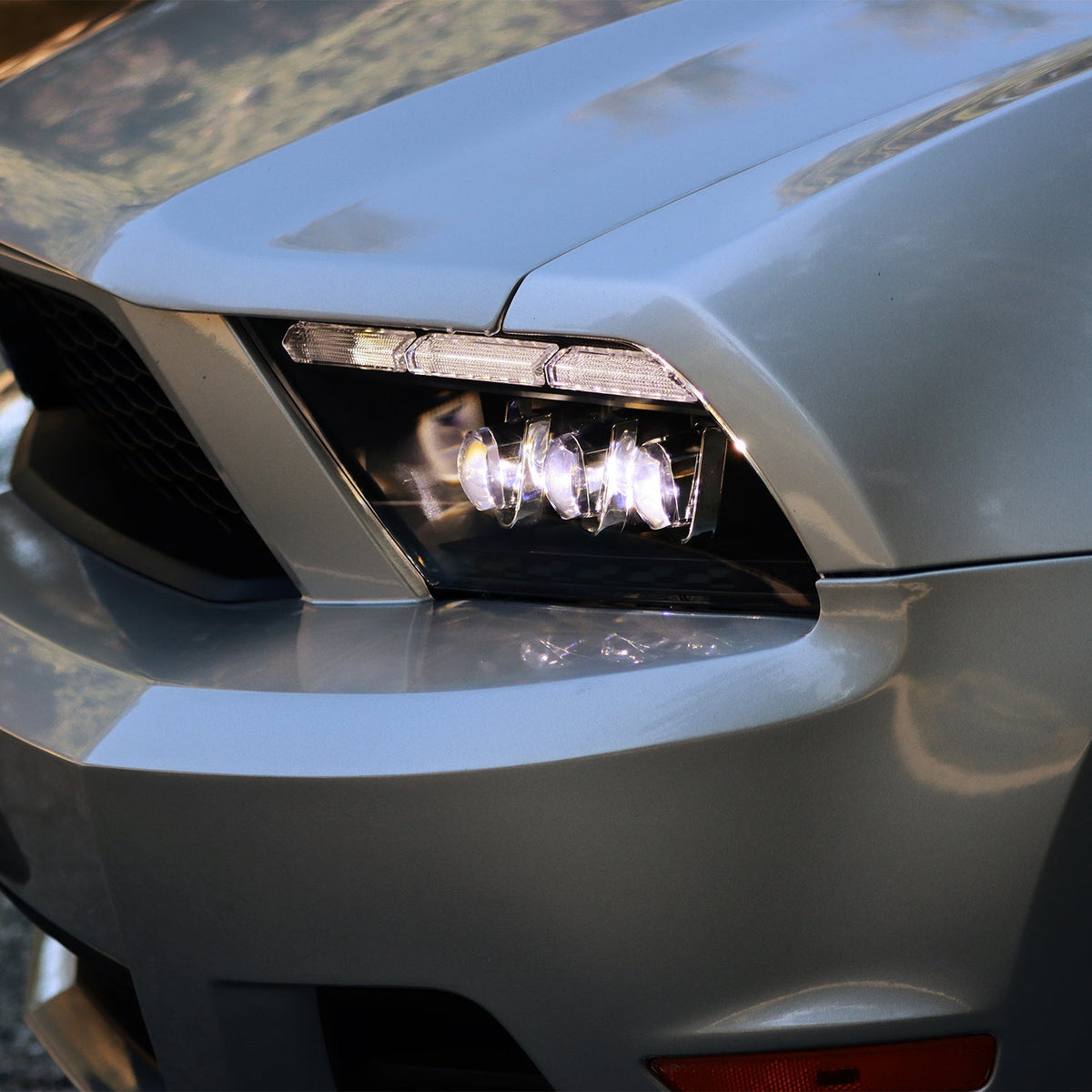 AlphaRex 880489 10-12 Ford Mustang NOVA-Series LED Projector Headlights Black with Activation Light & Sequential Signal /Switchback DRL