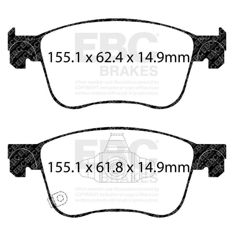 EBC 2018+ Honda Accord Sedan 1.5T Yellowstuff Front Brake Pads DP43109R