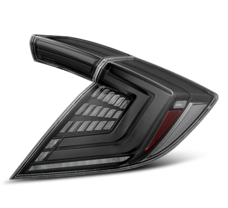 AlphaRex 676000 16-21 Honda Civic Hatchback/ Type-R FK8 Nova-Series LED Tail Lights (Pair) - Alpha Black
