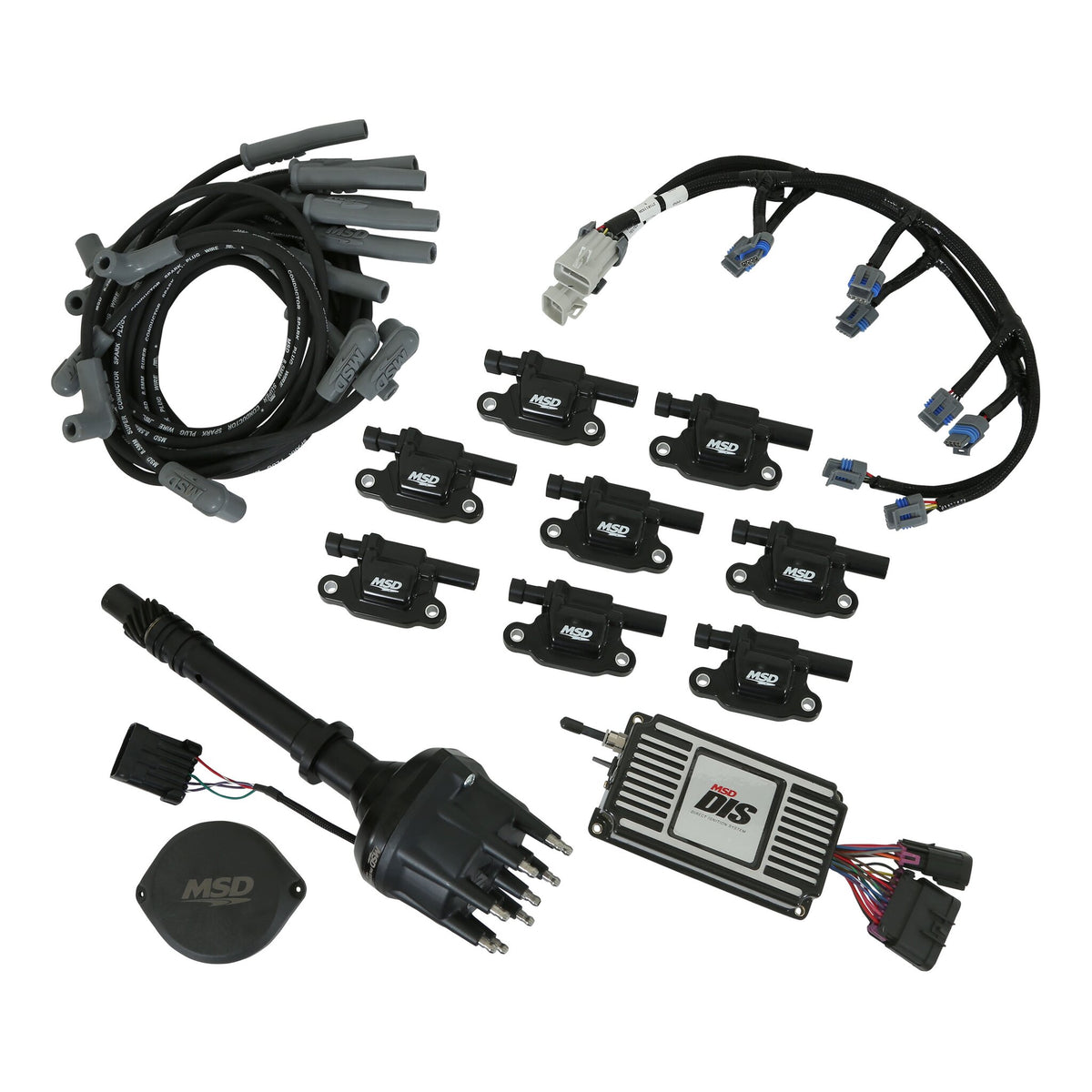 MSD 601513 DIS Direct Ignition System Kit - Black
