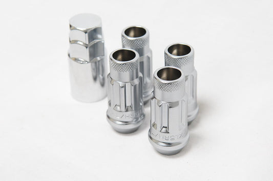 Wheel Mate 32901SS Muteki SR48 Locking Lug Nut Set Silver M12x1.25 48mm - Set of 4