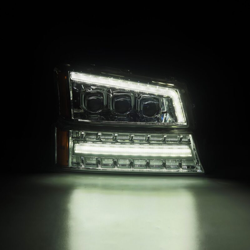 AlphaRex 880255 03-06 Chevrolet Silverado 1500/2500 HD/3500 HD/Avalanche Chrome NOVA LED Projector Headlights