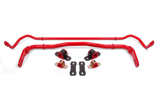 BMR 08-23 Dodge Challenger Front/Rear Hollow 38mm/25mm Sway Bar Kit w/ Bushings - Red