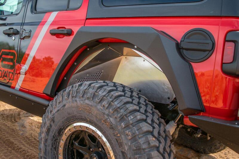 DV8 Offroad 2018+ Jeep Wrangler JL Rear Inner Fenders - Black - #INFEND-03RB