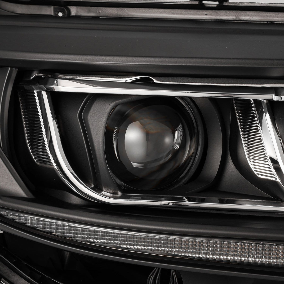 AlphaRex 880766 11-21 Toyota Sienna LUXX LED Projector Headlights Plank Style Black with Sequential Signal/DRL