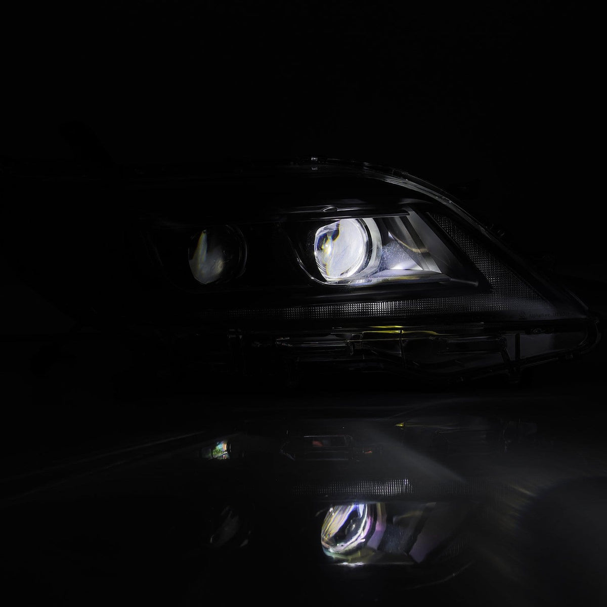 AlphaRex 880766 11-21 Toyota Sienna LUXX LED Projector Headlights Plank Style Black with Sequential Signal/DRL