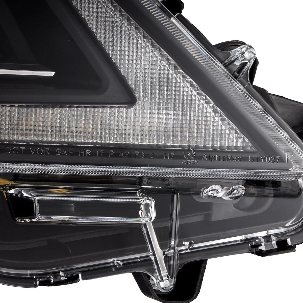 AlphaRex 880766 11-21 Toyota Sienna LUXX LED Projector Headlights Plank Style Black with Sequential Signal/DRL