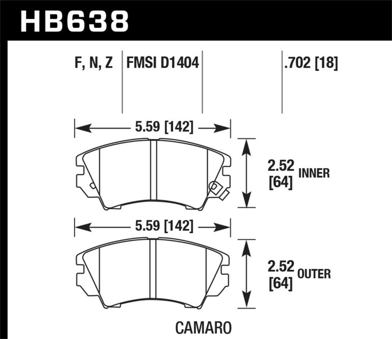 Hawk Performance HB638B.702 HPS 5.0 Street Brake Pads