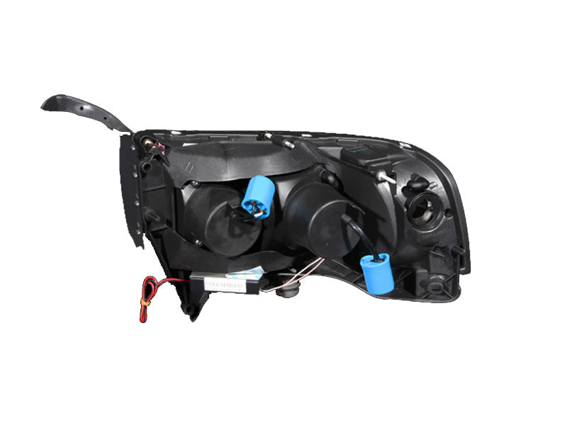 ANZO 1994-2002 Dodge Ram 2500 LED Projector Headlights - Black w/ RX Halo