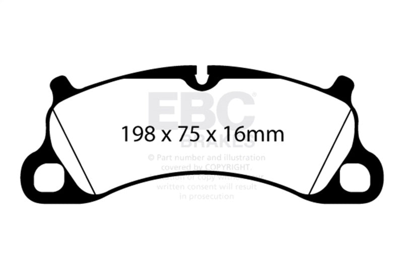 EBC 12-15 Porsche 911 (991) (Cast Iron Rotor only) 3.8 Carrera S Redstuff Front Brake Pads DP32144C