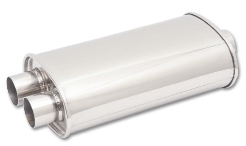 Vibrant StreetPower Oval Muffler 5in x 9in x 15in - 3in inlet/Dual Outlet
