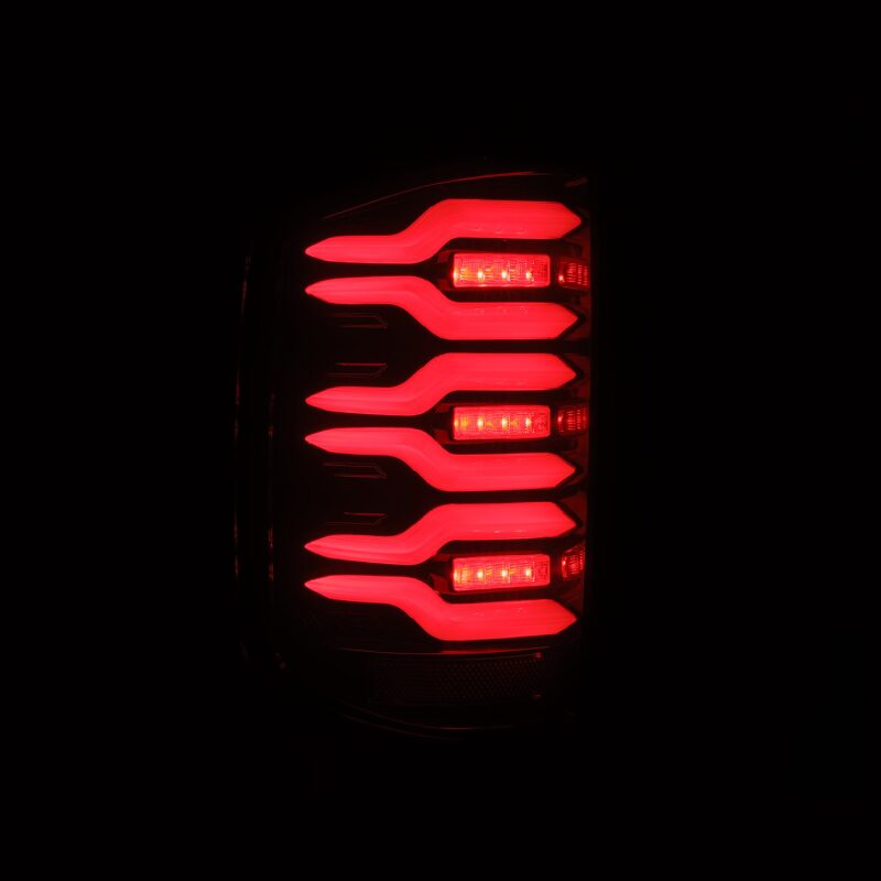 AlphaRex 620050 14-18 Chevrolet Silverado 1500 Luxx-Series LED Tail Lights Black/Red w/Activation Light/Sequential Signal