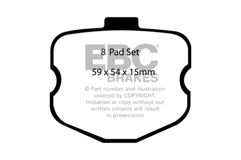 EBC 10-13 Chevrolet Corvette (C6) 6.2 Grand Sport Yellowstuff Front Brake Pads DP41771/3R