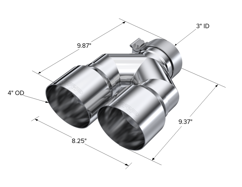 MBRP T5182 Passenger Side, Single Wall, T304 Stainless Steel