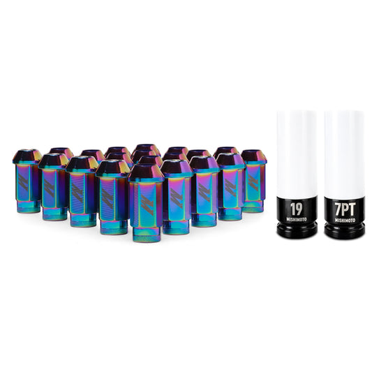 Mishimoto Aluminum Locking Lug Nuts M12x1.5 20pc Set Neo Chrome - #MMLG-15-20LNC