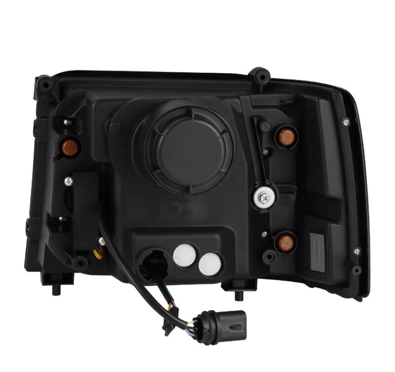 AlphaRex 880268 92-96 Ford F-Series/Bronco LUXX-Series Projector Headlights Black w/Activation Light Sequential Signal & Switchback DRL