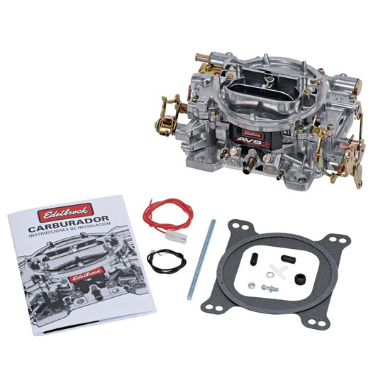 Edelbrock 1904 Thunder Series AVS Dual Quad Annular Boosters 500 CFM Carburetor with Manual Choke